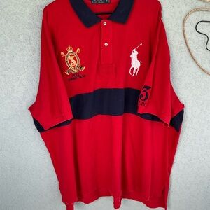 Polo Ralph Lauren Red and Navy Polo Shirt